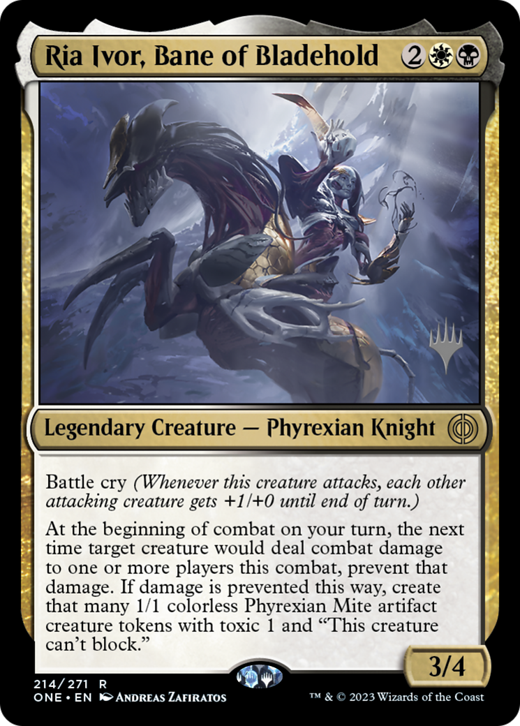 Ria Ivor, Bane of Bladehold (Promo Pack) [Phyrexia: All Will Be One Promos] | The Gaming-Verse