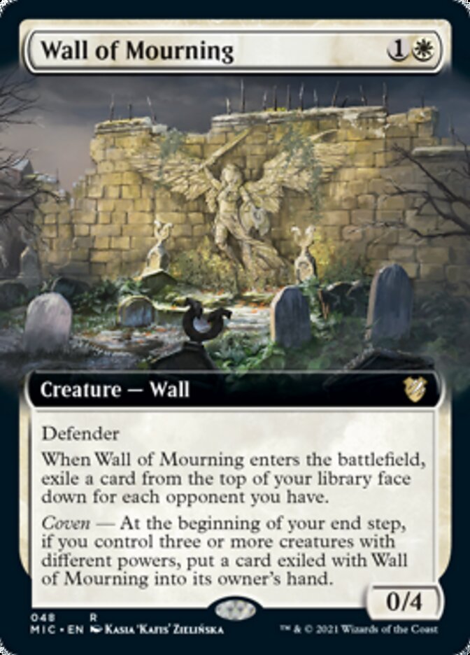 Wall of Mourning (Extended) [Innistrad: Midnight Hunt Commander] | The Gaming-Verse