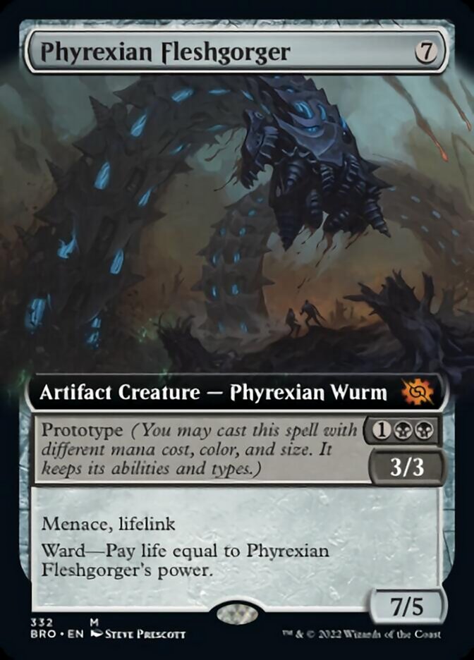 Phyrexian Fleshgorger (Extended Art) [The Brothers' War] | The Gaming-Verse