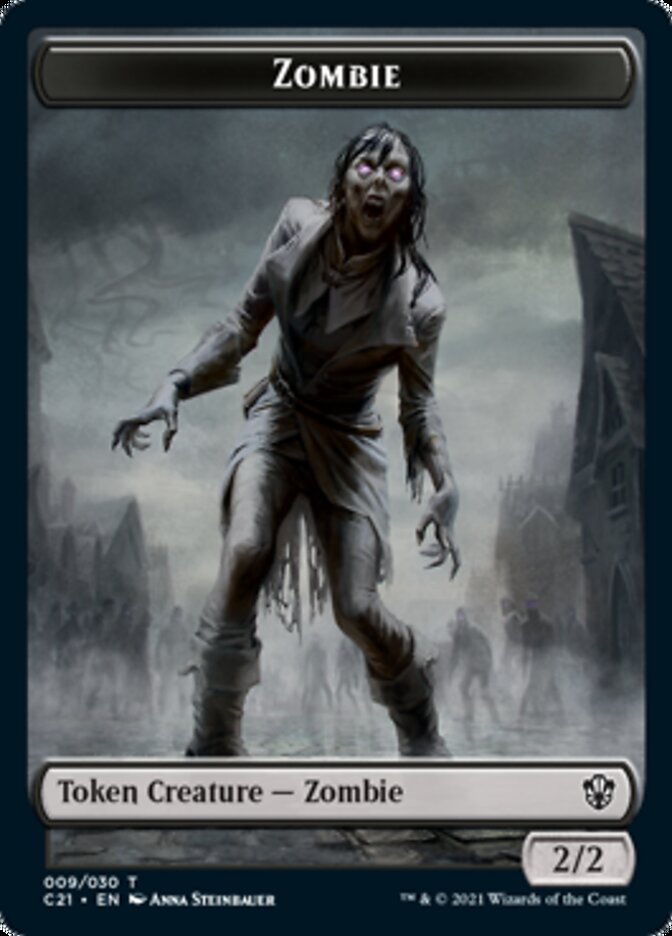 Zombie // Horror Token [Commander 2021 Tokens] | The Gaming-Verse