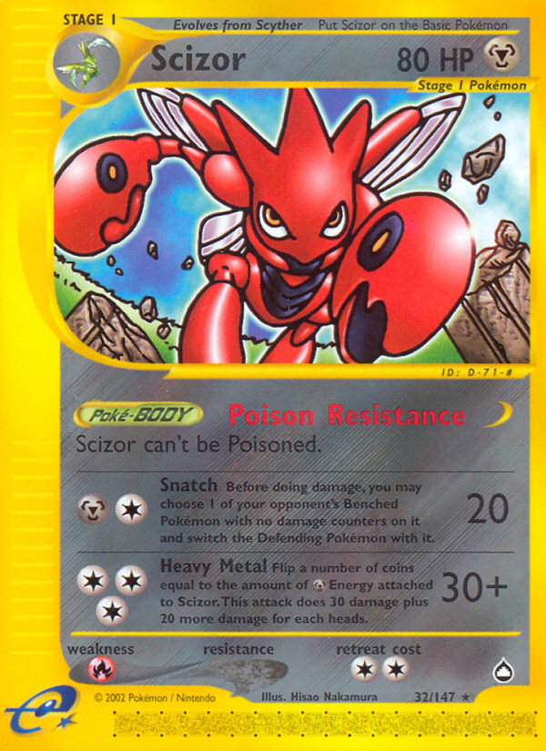 Scizor (32/147) [Aquapolis] | The Gaming-Verse