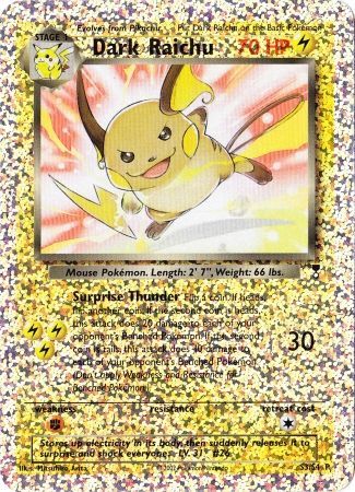 Dark Raichu (S3/S4) [Box Topper] | The Gaming-Verse