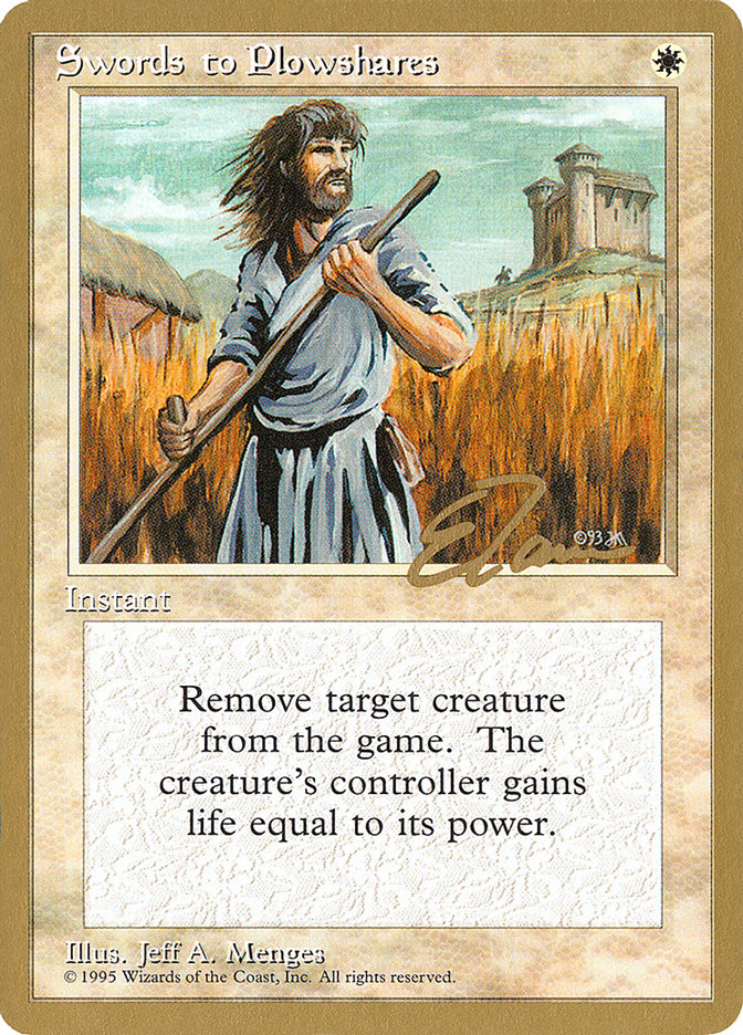 Swords to Plowshares (Eric Tam) [Pro Tour Collector Set] | The Gaming-Verse