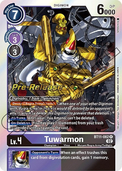 Tuwarmon [BT11-082] [Dimensional Phase Pre-Release Promos] | The Gaming-Verse