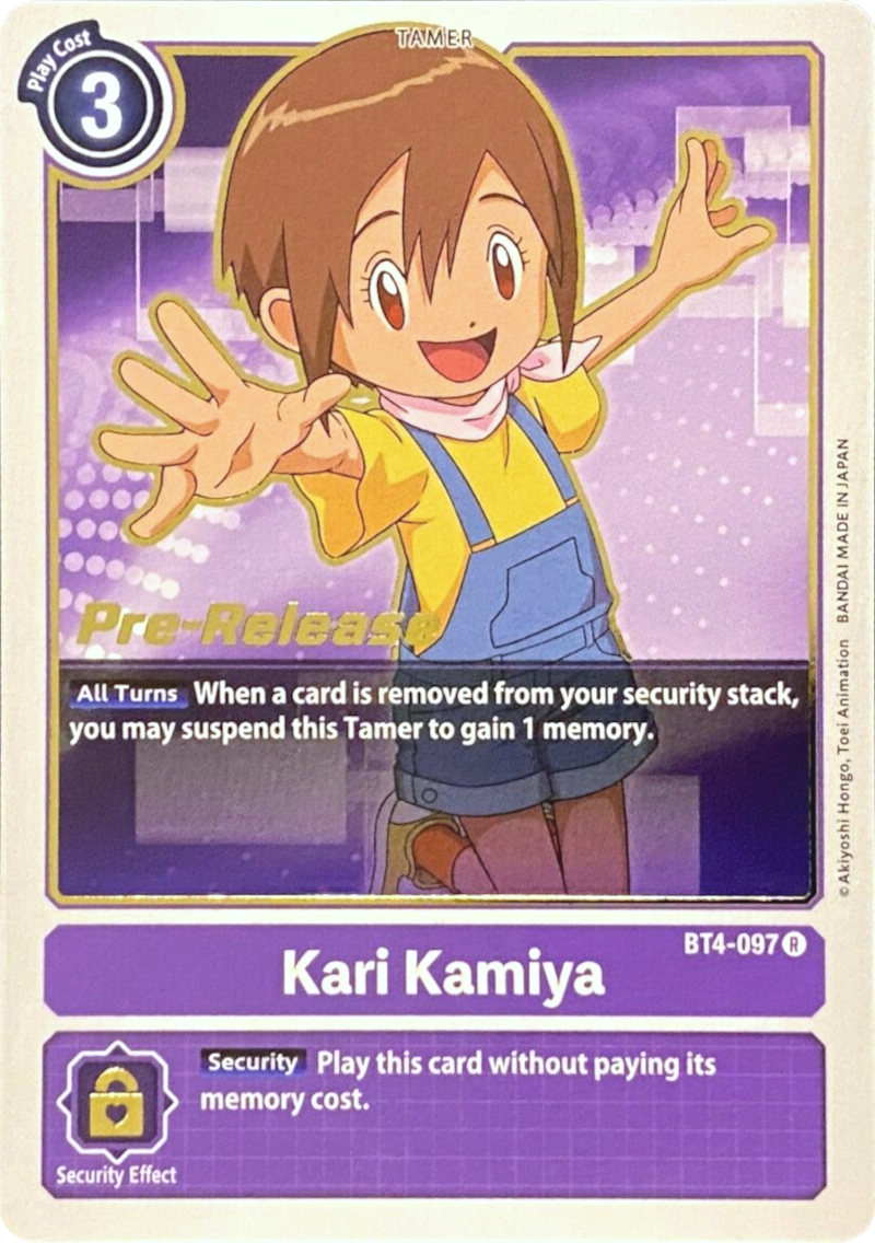 Kari Kamiya [BT4-097] [Great Legend Pre-Release Promos] | The Gaming-Verse