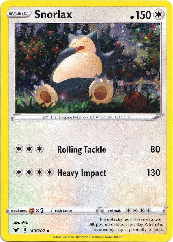 Snorlax (140/202) (Cosmos Holo) [Sword & Shield: Base Set] | The Gaming-Verse