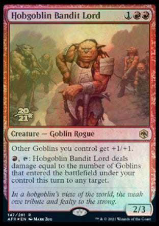 Hobgoblin Bandit Lord [Dungeons & Dragons: Adventures in the Forgotten Realms Prerelease Promos] | The Gaming-Verse