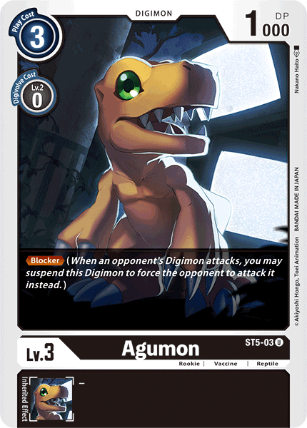 Agumon [ST5-03] [Starter Deck: Machine Black] | The Gaming-Verse