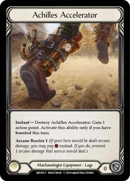 Achilles Accelerator [ARC005-C] 1st Edition Cold Foil | The Gaming-Verse