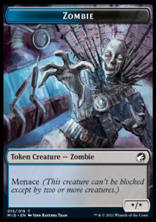 Zombie Token (015) [Innistrad: Midnight Hunt Tokens] | The Gaming-Verse