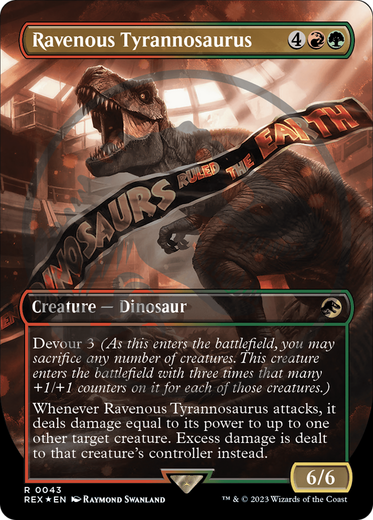 Ravenous Tyrannosaurus Emblem (Borderless) [Jurassic World Collection Tokens] | The Gaming-Verse