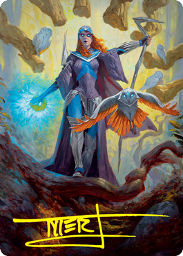 Kasmina, Enigma Sage Art Card (Gold-Stamped Signature) [Strixhaven: School of Mages Art Series] | The Gaming-Verse