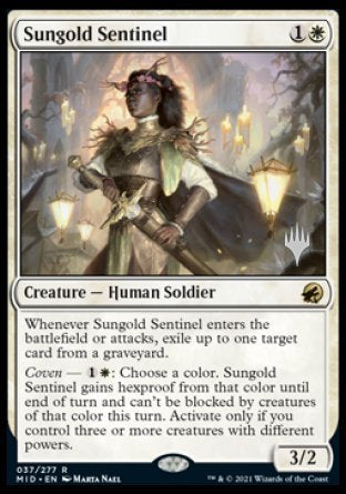 Sungold Sentinel (Promo Pack) [Innistrad: Midnight Hunt Promos] | The Gaming-Verse