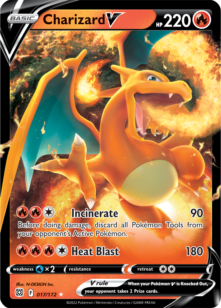 Charizard V (017/172) [Sword & Shield: Brilliant Stars] | The Gaming-Verse