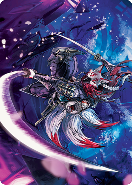 Blade-Blizzard Kitsune Art Card [Kamigawa: Neon Dynasty Art Series] | The Gaming-Verse