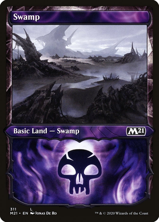 Swamp (#311) (Showcase) [Core Set 2021] | The Gaming-Verse