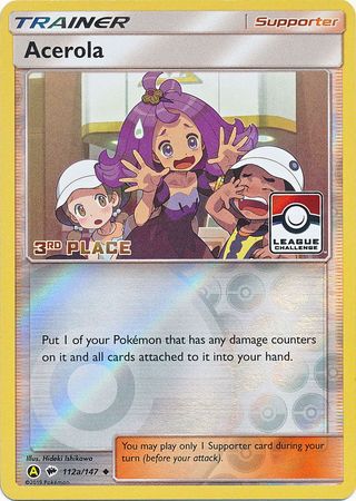 Acerola (112a/147) (League Promo 3rd Place) [Sun & Moon: Burning Shadows] | The Gaming-Verse