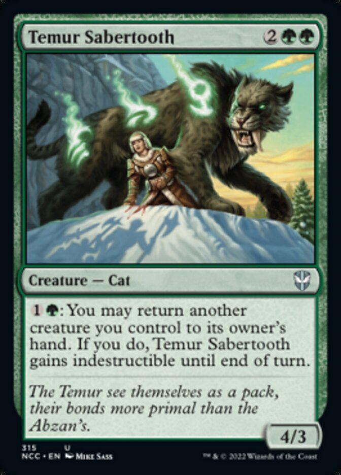 Temur Sabertooth [Streets of New Capenna Commander] | The Gaming-Verse