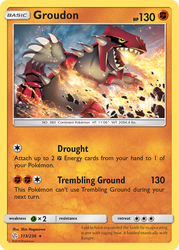 Groudon (113/236) [Sun & Moon: Cosmic Eclipse] | The Gaming-Verse