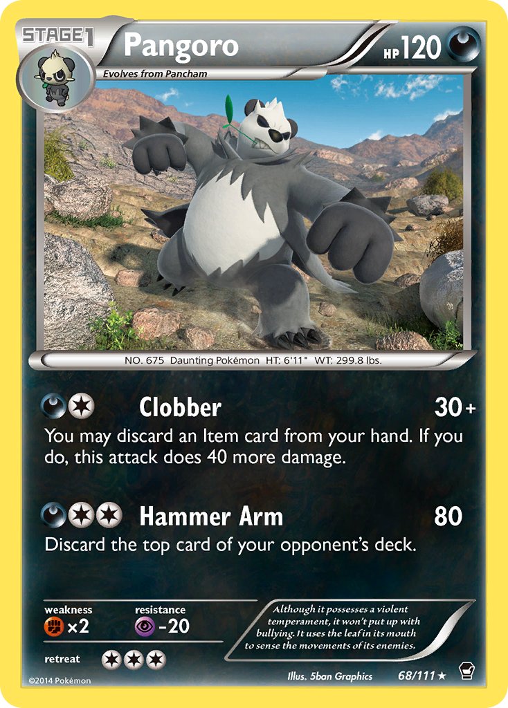 Pangoro (68/111) (Theme Deck Exclusive) [XY: Furious Fists] | The Gaming-Verse