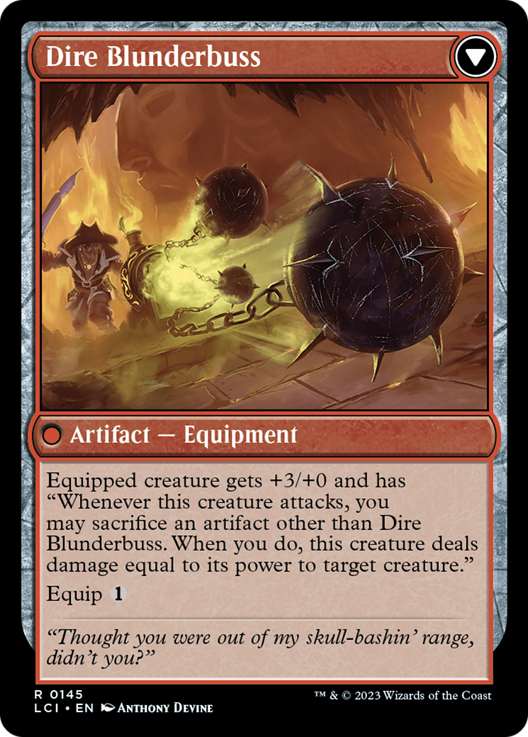 Dire Flail // Dire Blunderbuss [The Lost Caverns of Ixalan Prerelease Cards] | The Gaming-Verse