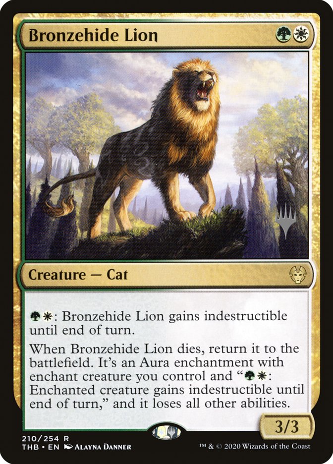 Bronzehide Lion (Promo Pack) [Theros Beyond Death Promos] | The Gaming-Verse