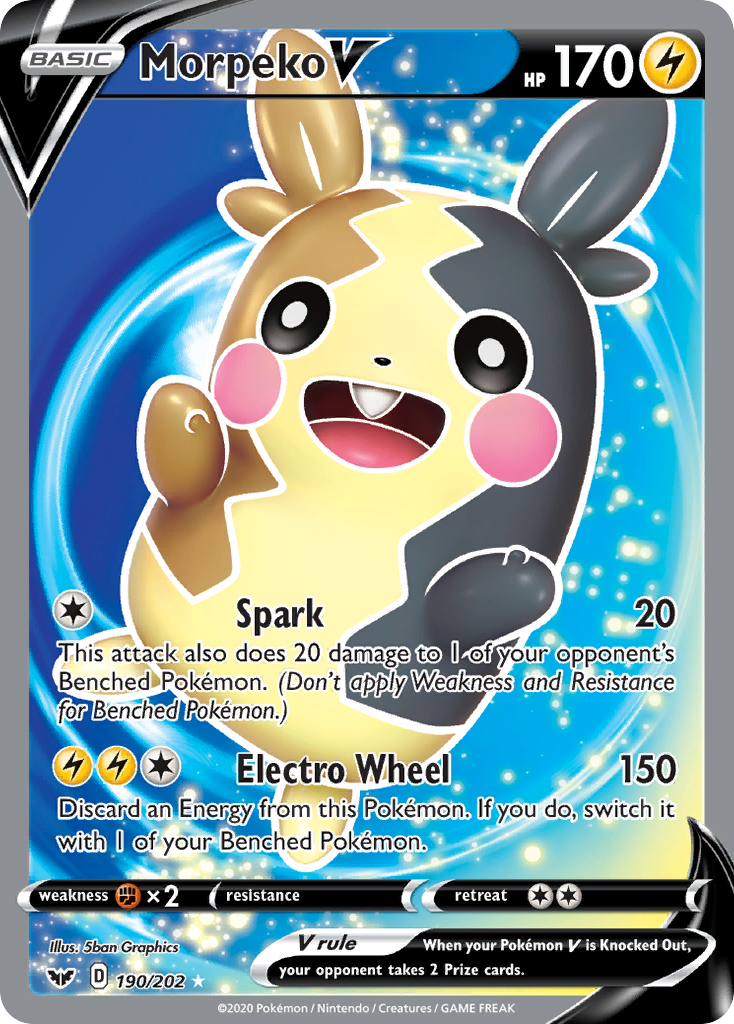 Morpeko V (190/202) [Sword & Shield: Base Set] | The Gaming-Verse