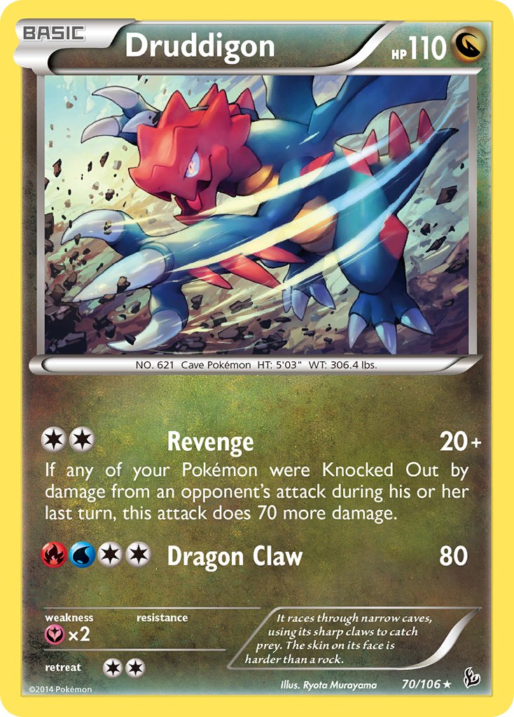 Druddigon (70/106) (Cosmos Holo) (Blister Exclusive) [XY: Flashfire] | The Gaming-Verse