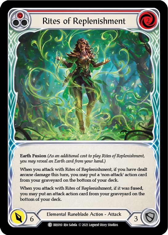 Rites of Replenishment (Red) [BRI010] (Tales of Aria Briar Blitz Deck)  1st Edition Normal | The Gaming-Verse