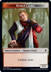 Human Cleric // Food (17) Double-sided Token [Throne of Eldraine Tokens] | The Gaming-Verse