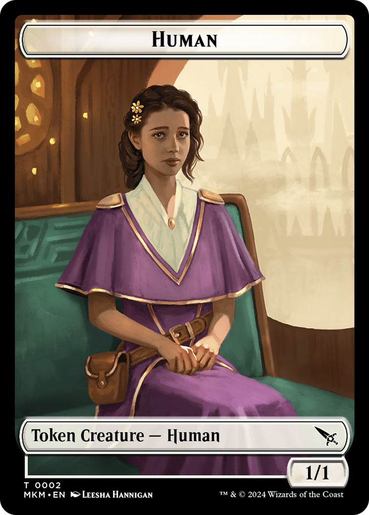 Human // Soldier Double-Sided Token [Murders at Karlov Manor Commander Tokens] | The Gaming-Verse