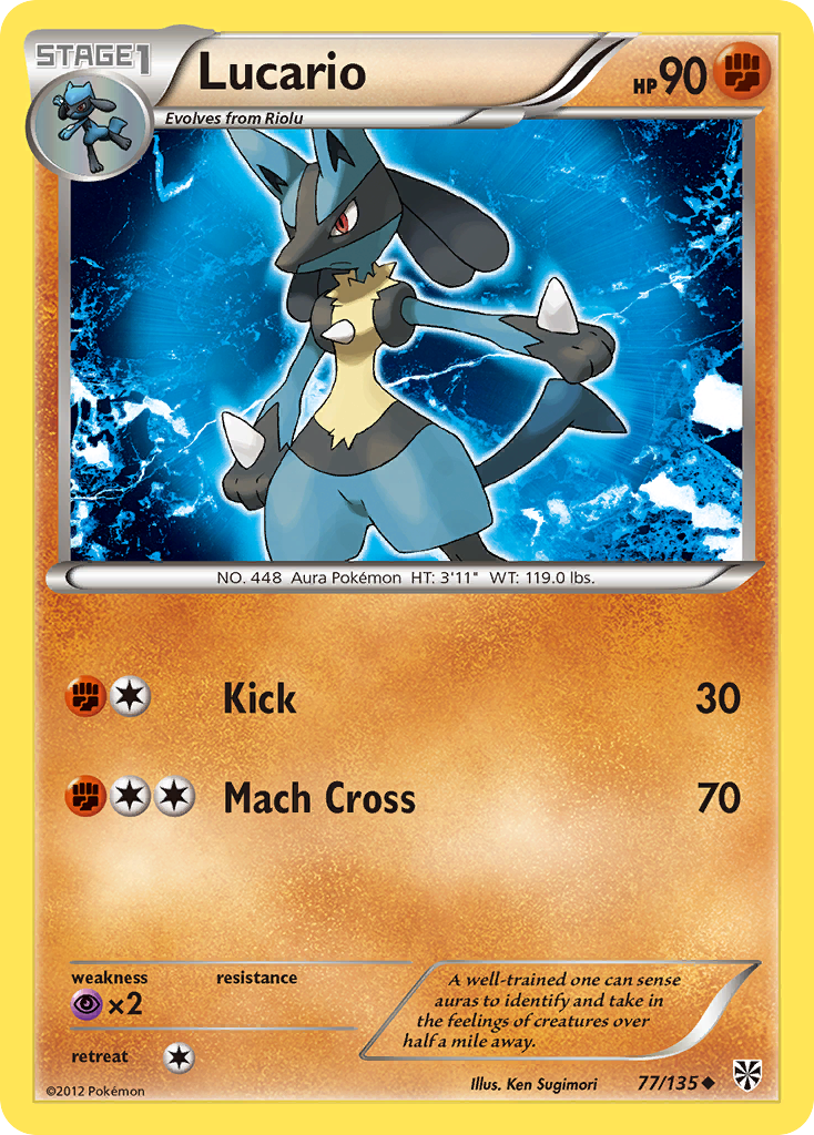 Lucario (77/135) [Black & White: Plasma Storm] | The Gaming-Verse