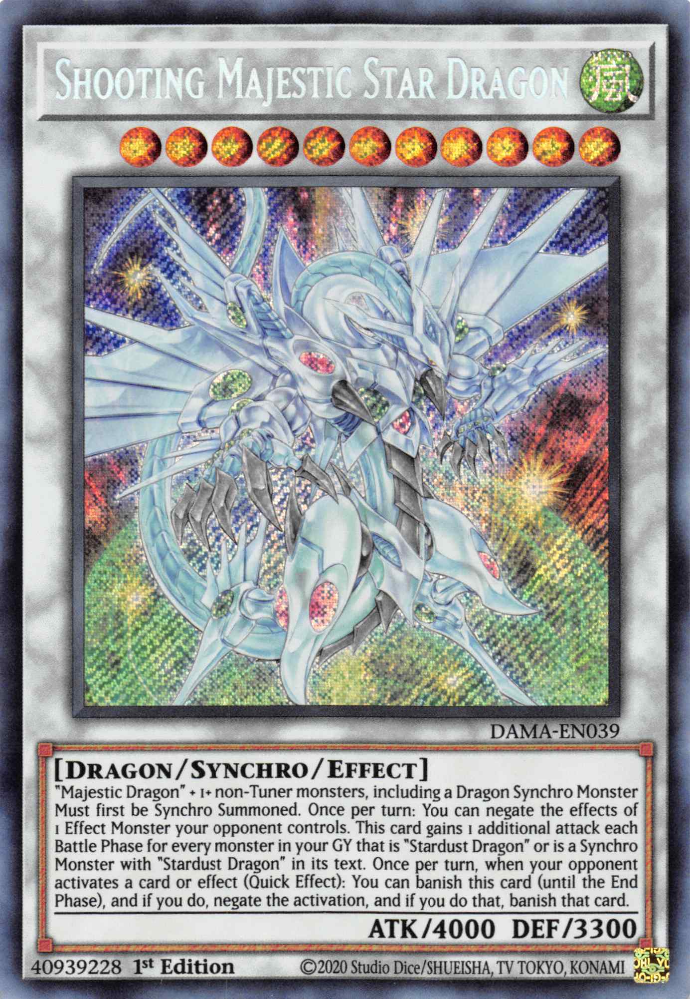 Shooting Majestic Star Dragon [DAMA-EN039] Secret Rare | The Gaming-Verse