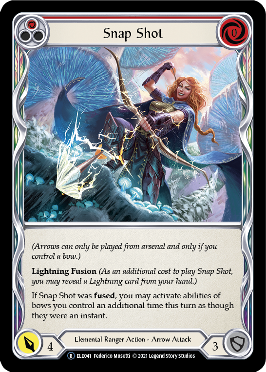 Snap Shot (Red) [U-ELE041] Unlimited Rainbow Foil | The Gaming-Verse