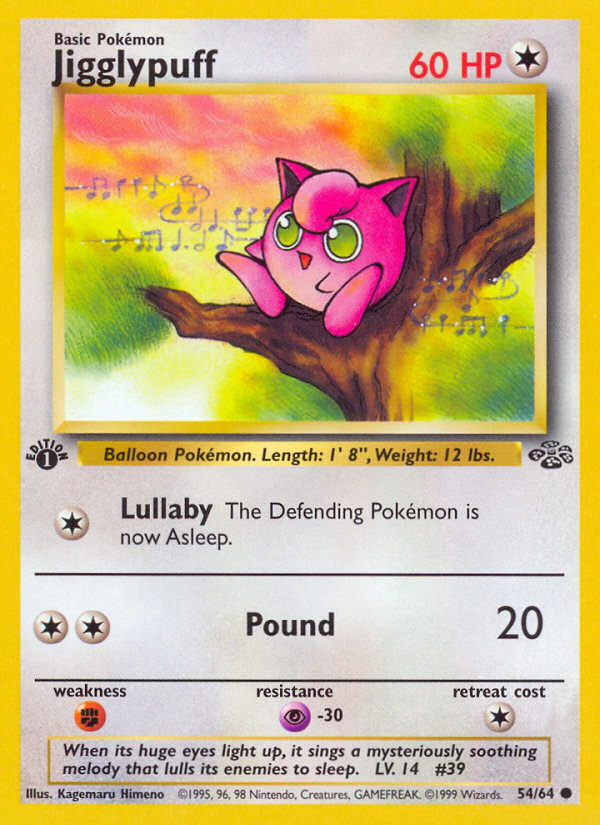 Jigglypuff (54/64) [Jungle 1st Edition] | The Gaming-Verse