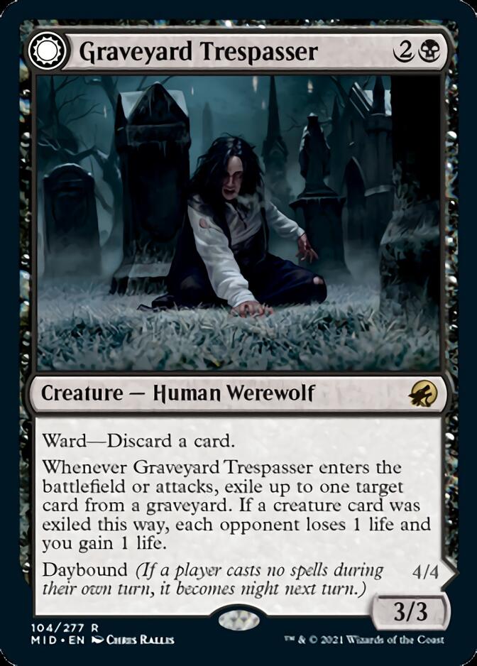 Graveyard Trespasser // Graveyard Glutton [Innistrad: Midnight Hunt] | The Gaming-Verse