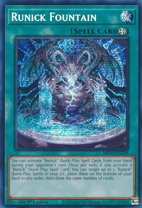 Runick Fountain [MP23-EN239] Prismatic Secret Rare | The Gaming-Verse