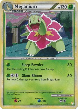 Meganium (26/123) (Cracked Ice Holo) [HeartGold & SoulSilver: Base Set] | The Gaming-Verse