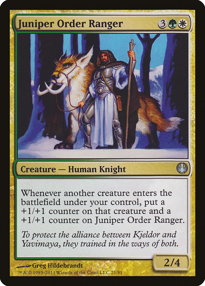 Juniper Order Ranger [Duel Decks: Knights vs. Dragons] | The Gaming-Verse