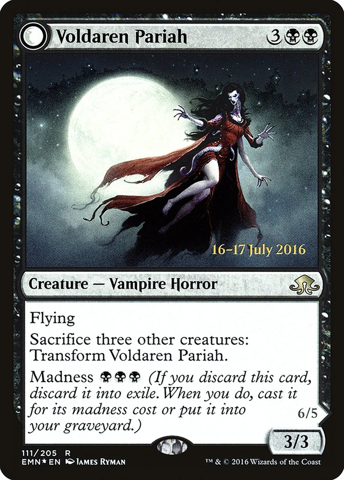 Voldaren Pariah // Abolisher of Bloodlines  (Prerelease) [Eldritch Moon Prerelease Promos] | The Gaming-Verse