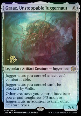 Graaz, Unstoppable Juggernaut [Phyrexia: All Will Be One Prerelease Promos] | The Gaming-Verse