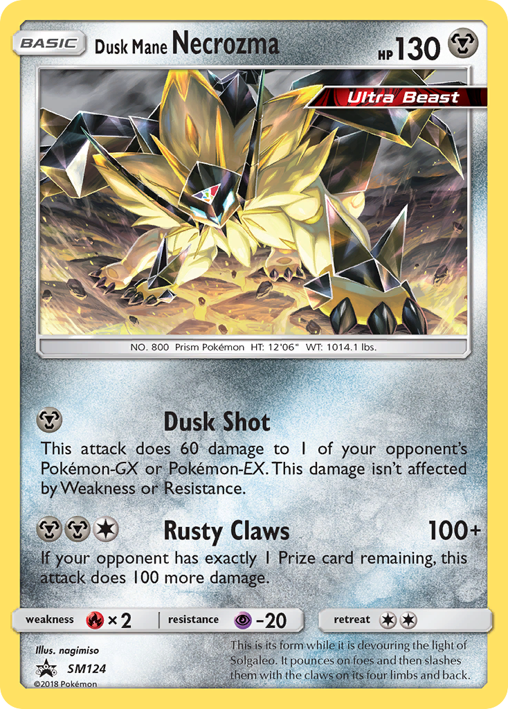 Dusk Mane Necrozma (SM124) [Sun & Moon: Black Star Promos] | The Gaming-Verse