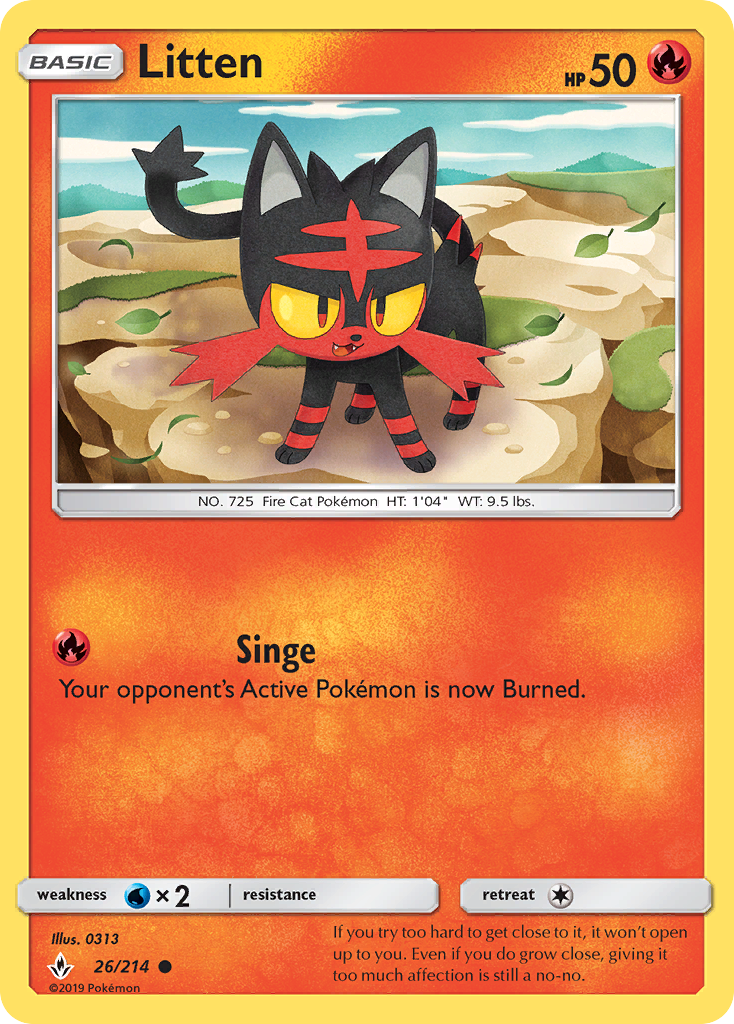 Litten (26/214) [Sun & Moon: Unbroken Bonds] | The Gaming-Verse