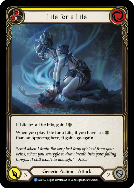 Life for a Life (Yellow) [ARC165] Unlimited Rainbow Foil | The Gaming-Verse