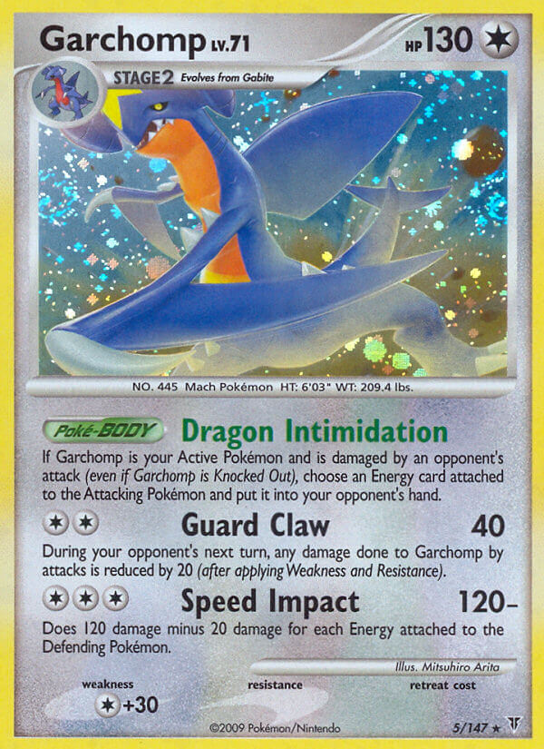 Garchomp (5/147) (Cracked Ice Holo) (Theme Deck Exclusive) [Platinum: Supreme Victors] | The Gaming-Verse