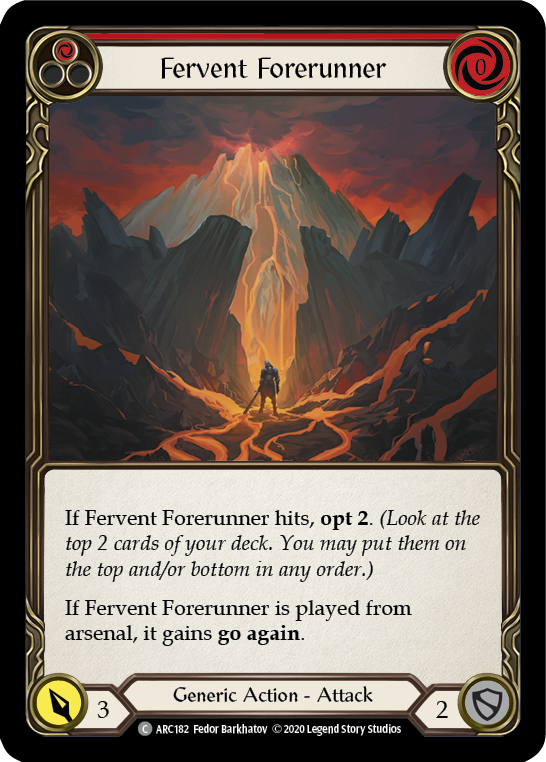 Fervent Forerunner (Red) [ARC182] Unlimited Rainbow Foil | The Gaming-Verse