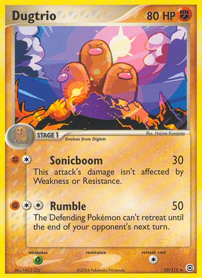 Dugtrio (22/112) [EX: FireRed & LeafGreen] | The Gaming-Verse