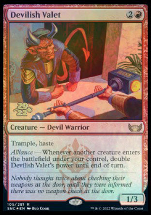 Devilish Valet [Streets of New Capenna Prerelease Promos] | The Gaming-Verse