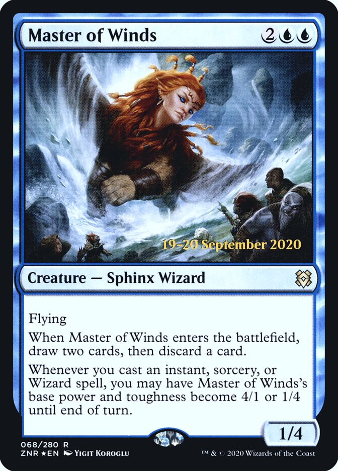 Master of Winds  [Zendikar Rising Prerelease Promos] | The Gaming-Verse