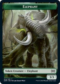 Elephant // Marit Lage Double-sided Token [Double Masters Tokens] | The Gaming-Verse